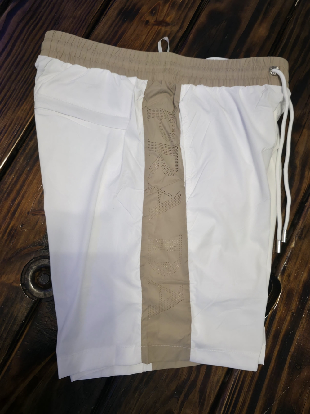 Prada Men’s White and Beige Drawstring Shorts (Medium-2XL) - Picture 3 of 4